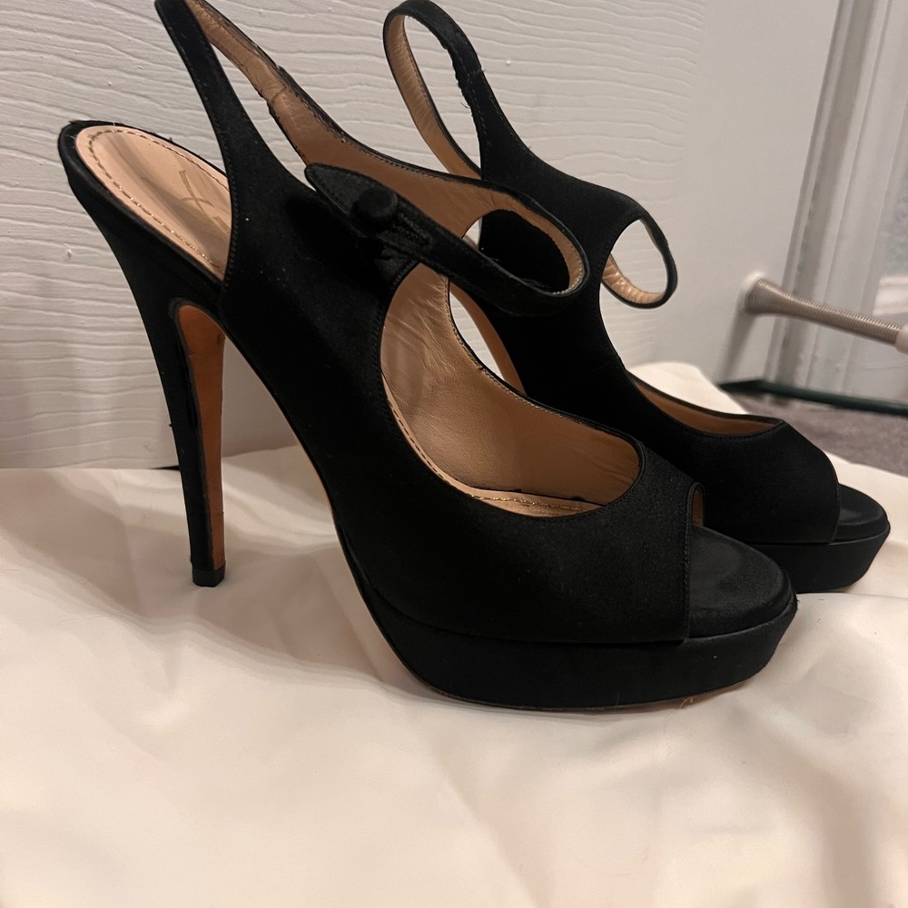 YSL Elegant Black Women's Heels 37